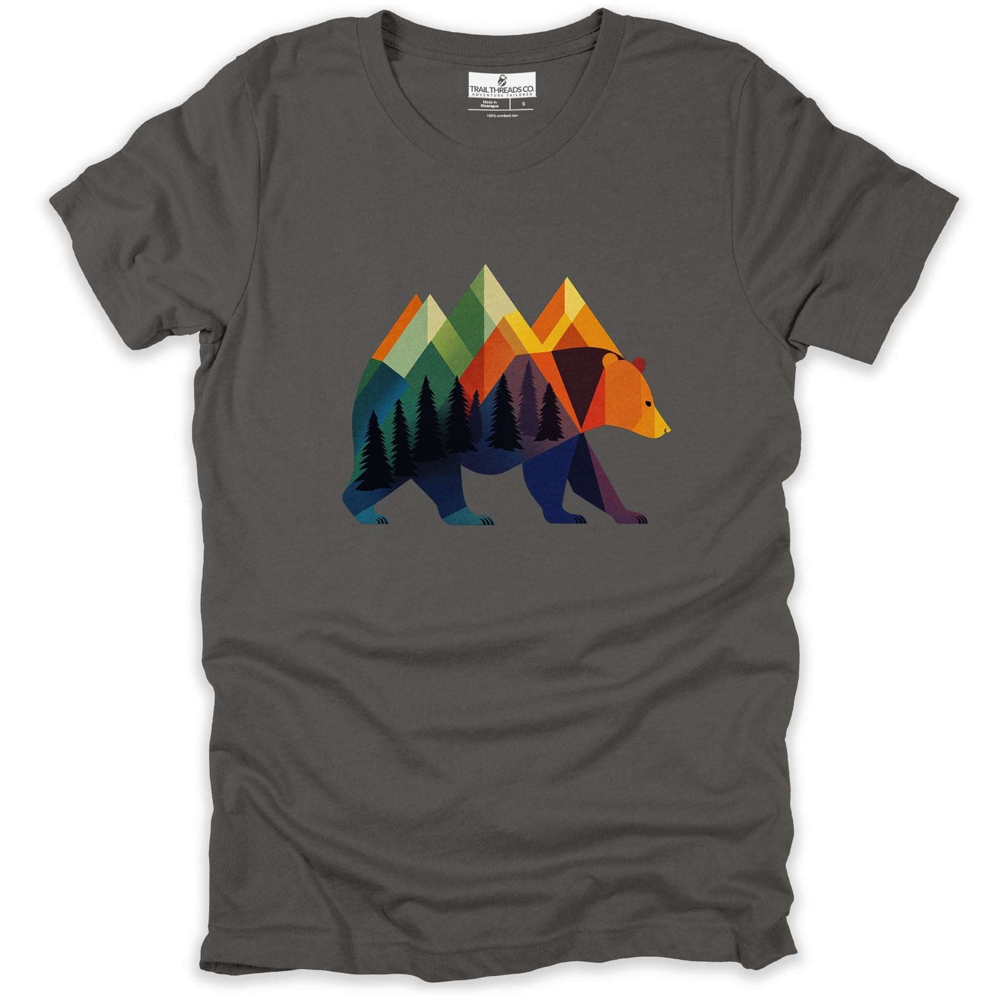 Geometric Mountain Bear T-shirt