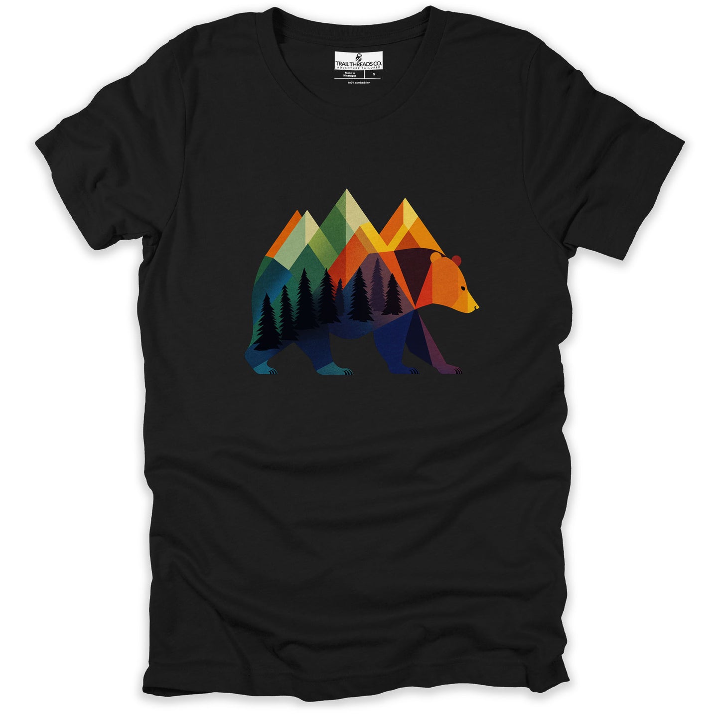 Geometric Mountain Bear T-shirt