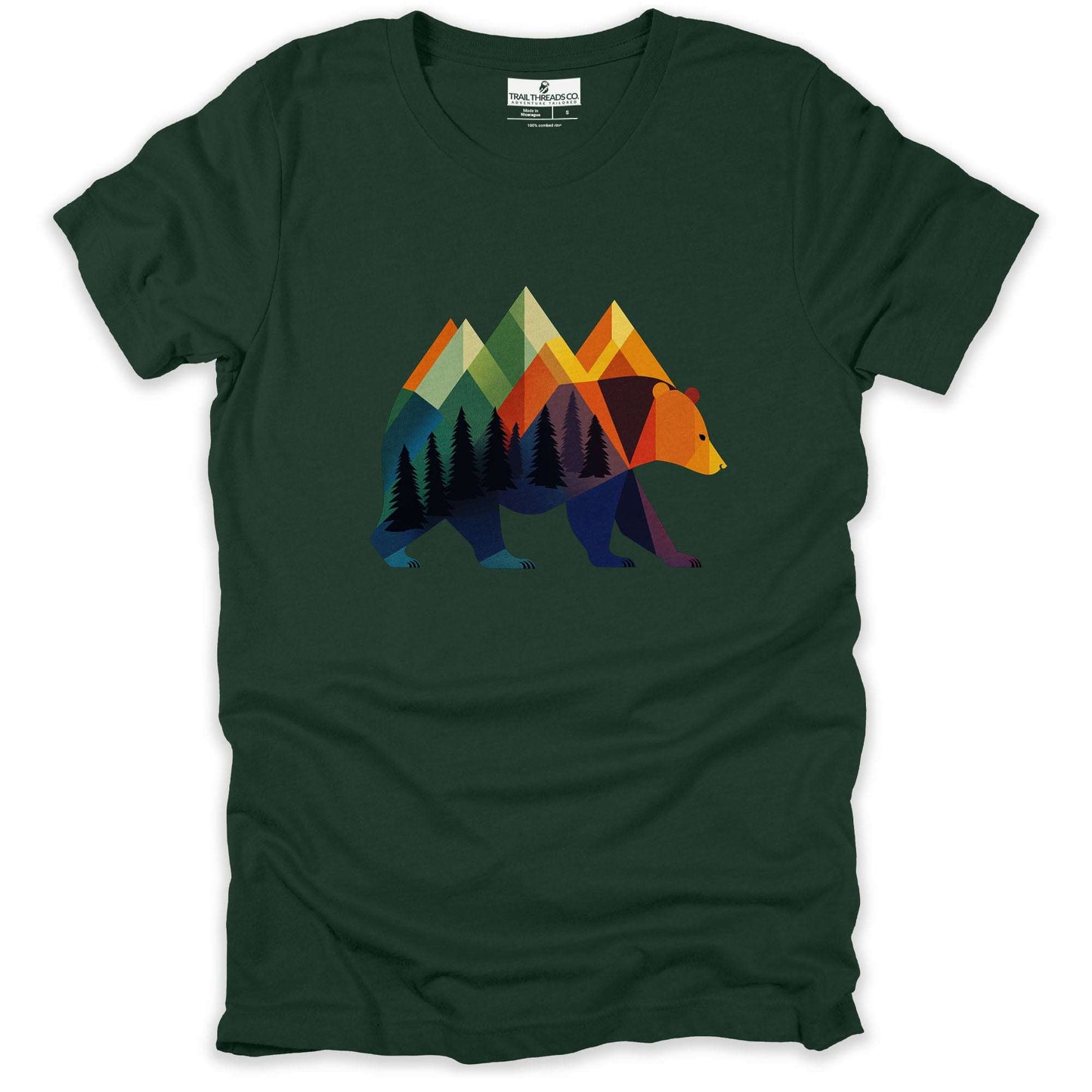 Geometric Mountain Bear T-shirt