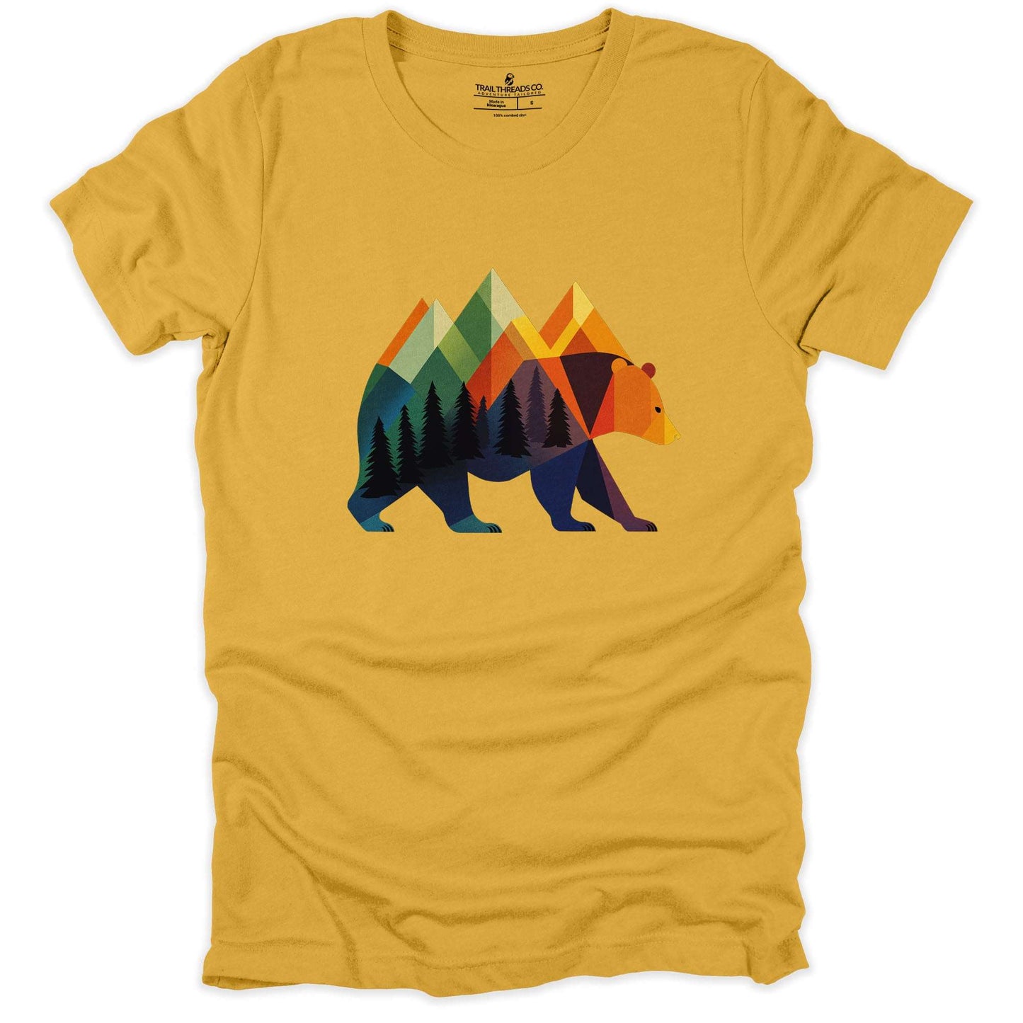 Geometric Mountain Bear T-shirt