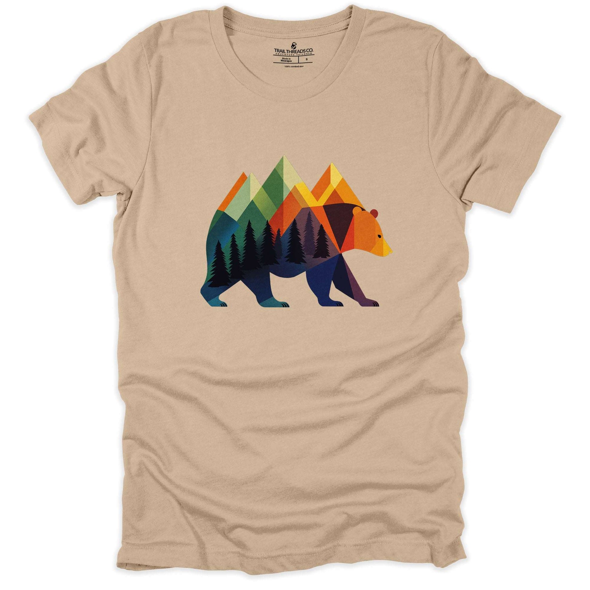 Geometric Mountain Bear T-shirt