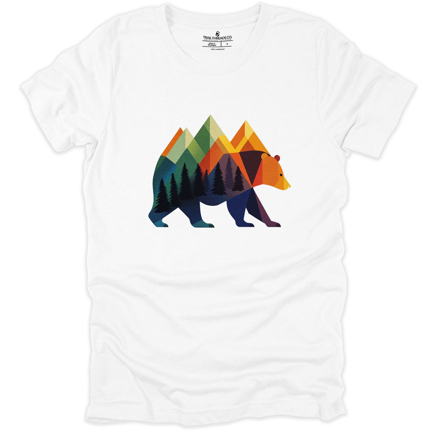 Geometric Mountain Bear T-shirt