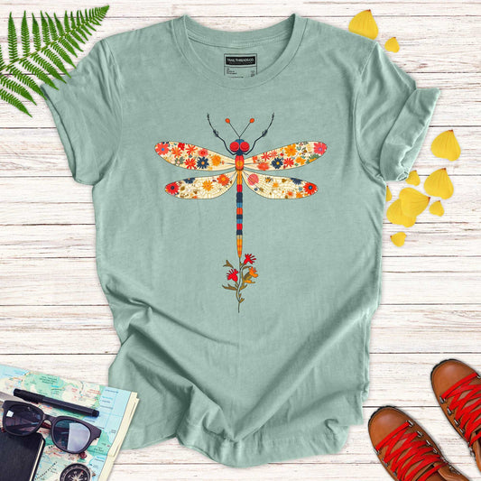 Floral Dragonfly T-shirt