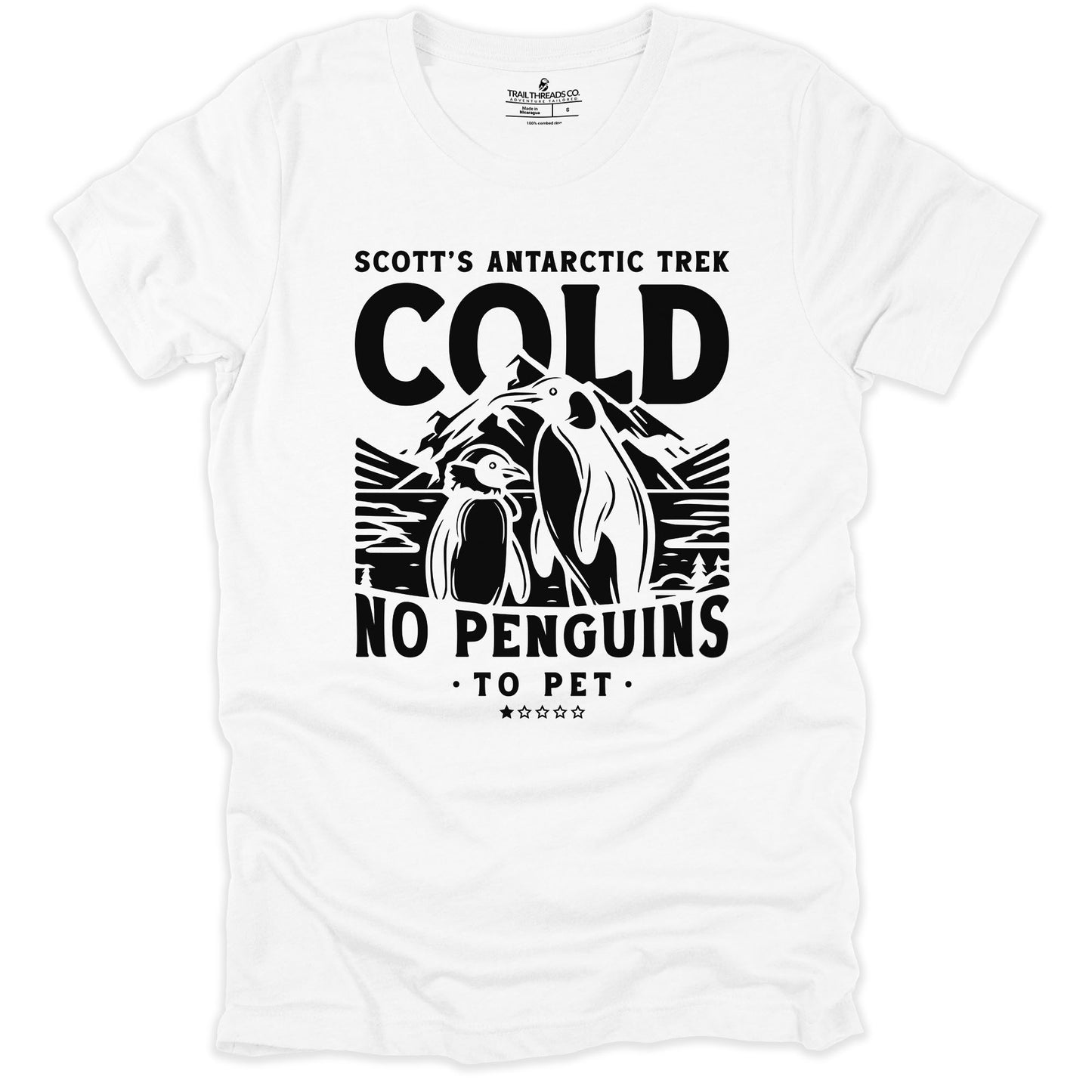 Scott’s Antarctic Trek: No Penguins to Pet T-Shirt