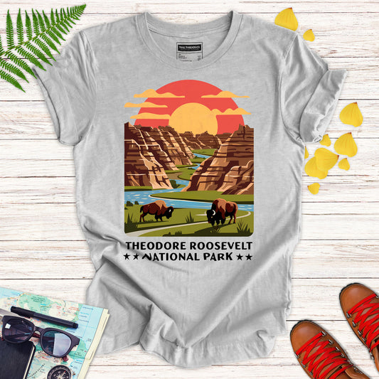 Theodore Roosevelt National Park Bison Adventure T-shirt