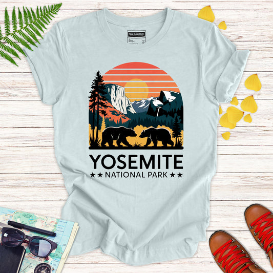 Yosemite National Park Bear Sunset T-shirt