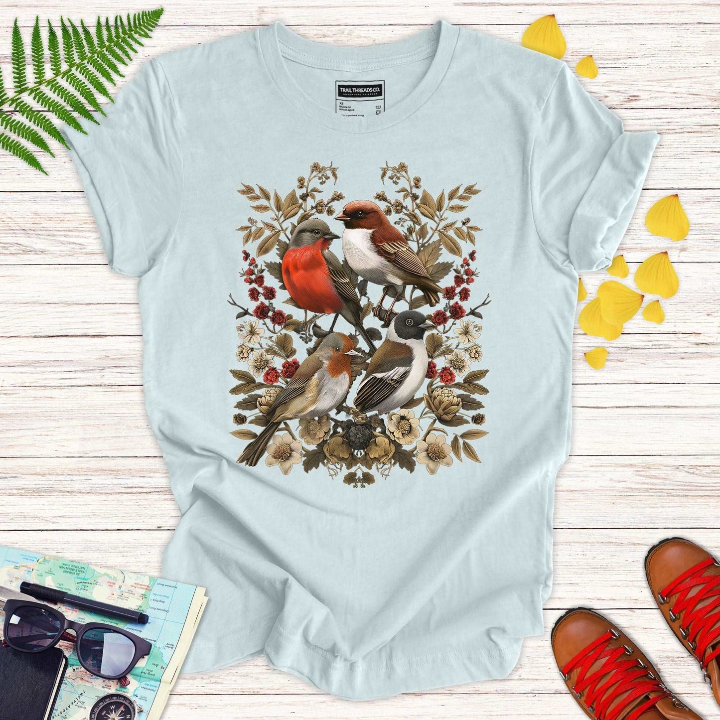 Botanical Birds T-shirt