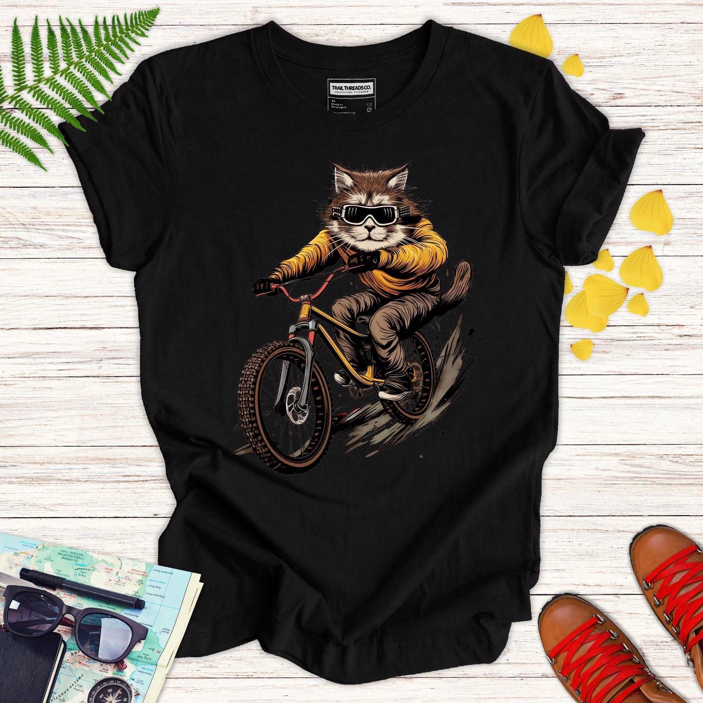 Cool Cat Cyclist T-shirt