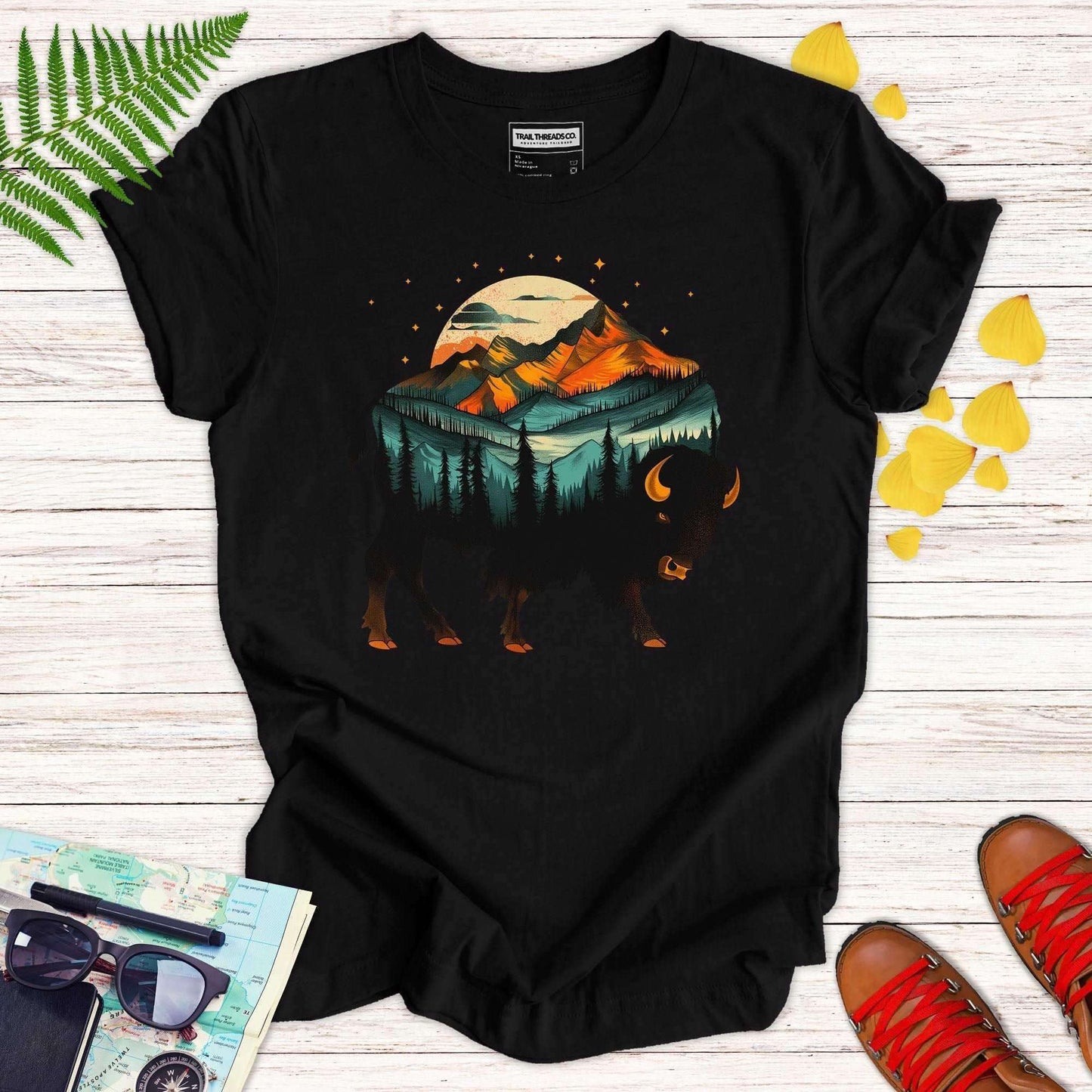 Majestic Mountain Bison T-shirt