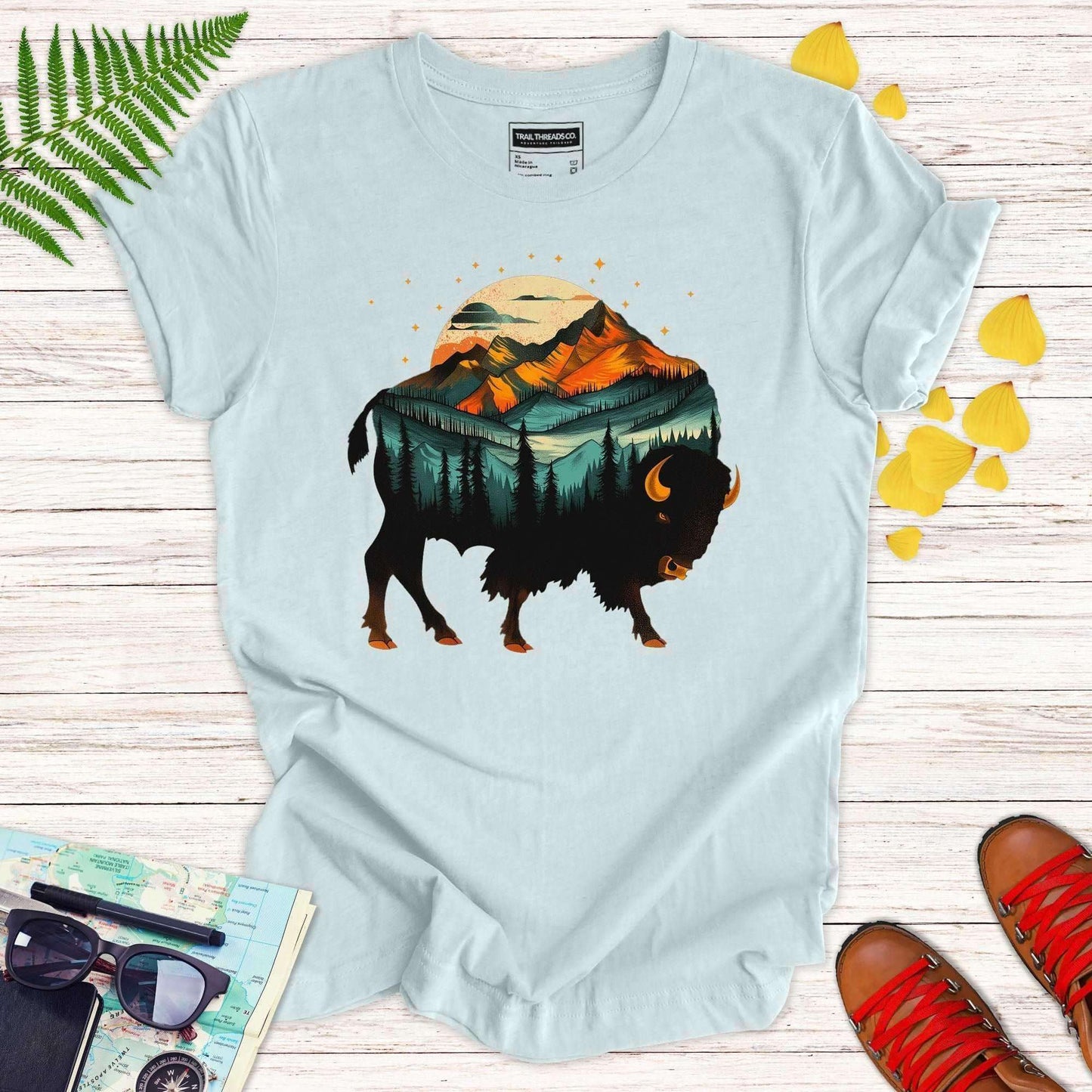 Majestic Mountain Bison T-shirt