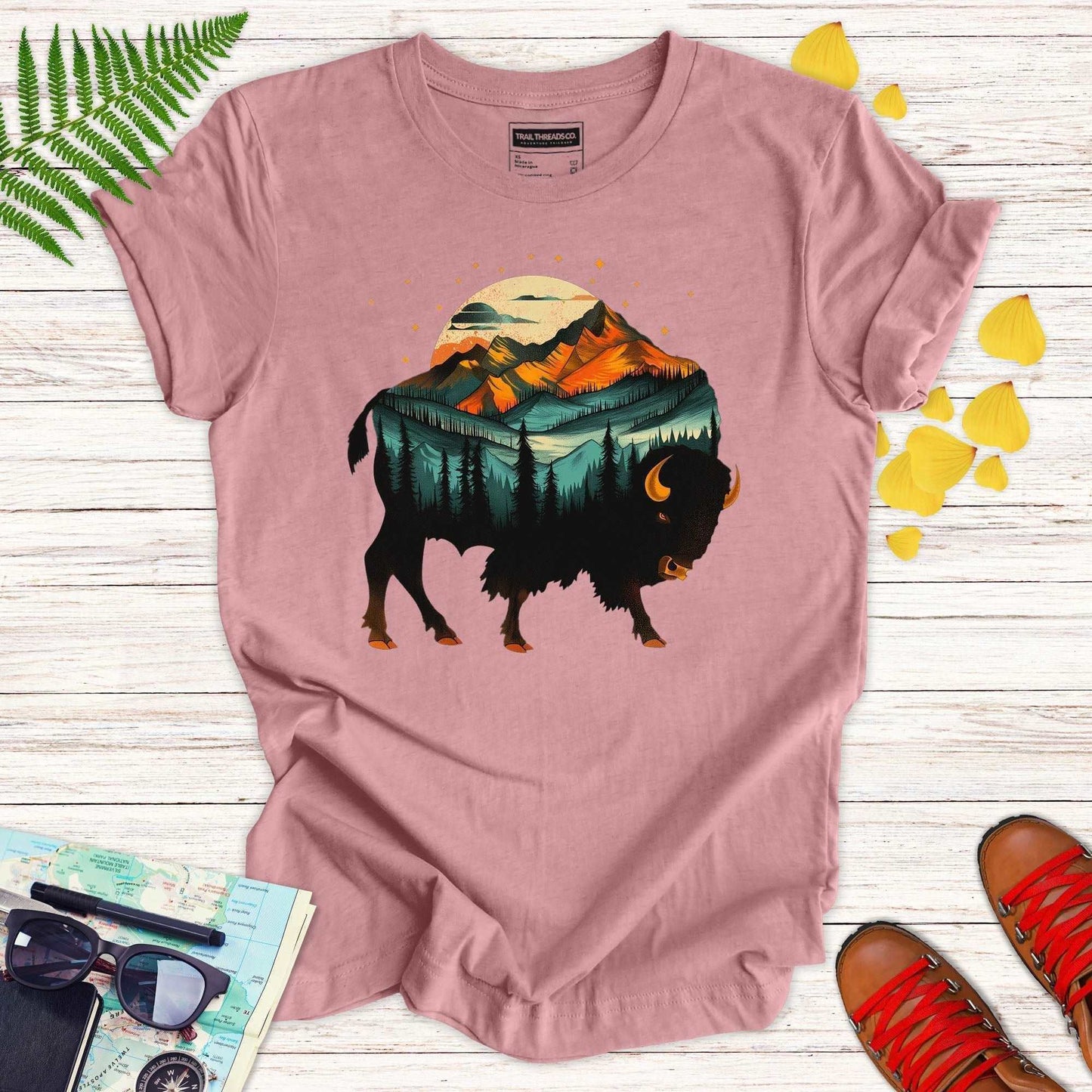 Majestic Mountain Bison T-shirt